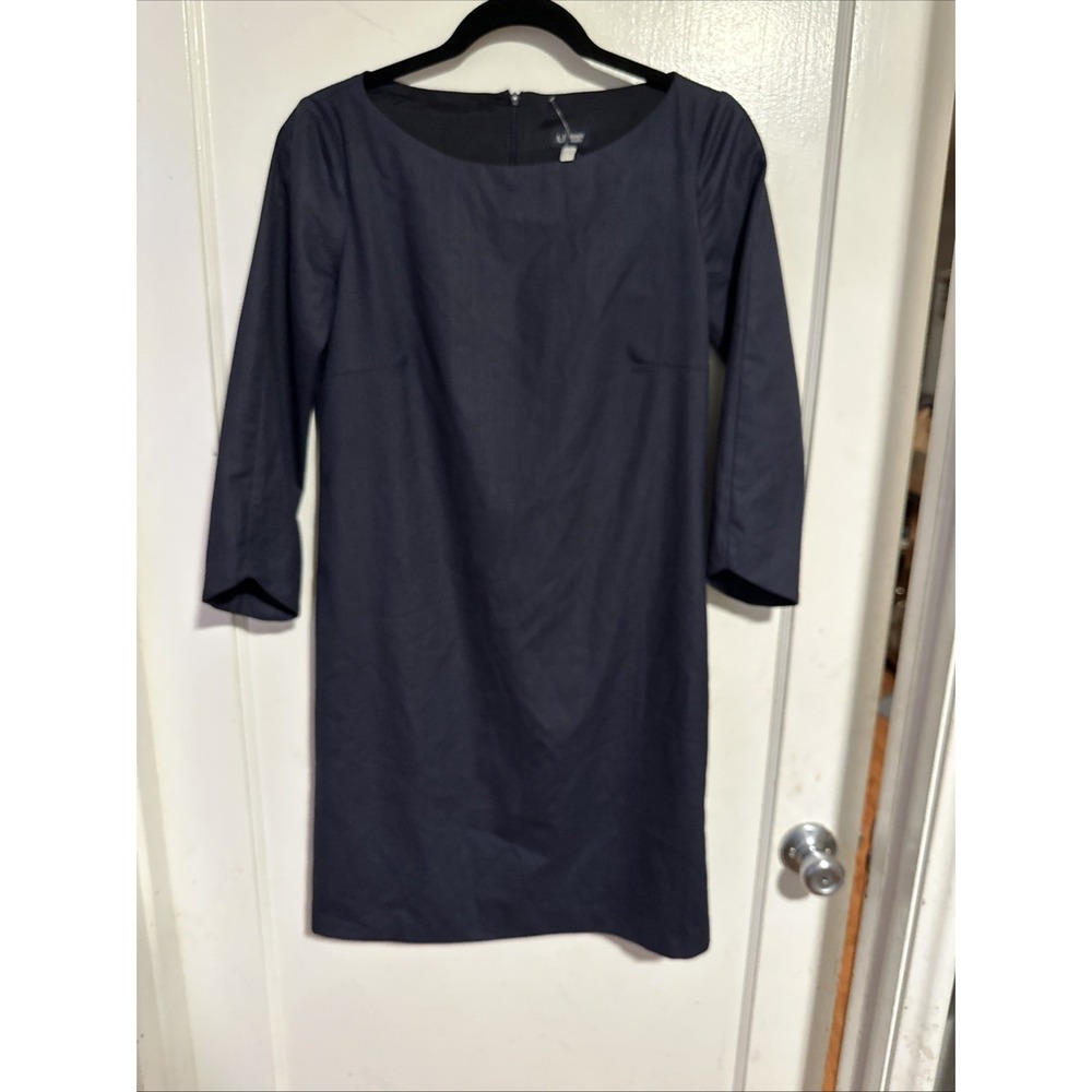 Women's Armani Jeans Straight Cut Navy Blue Dress Zip up Back EU 40/USA 4